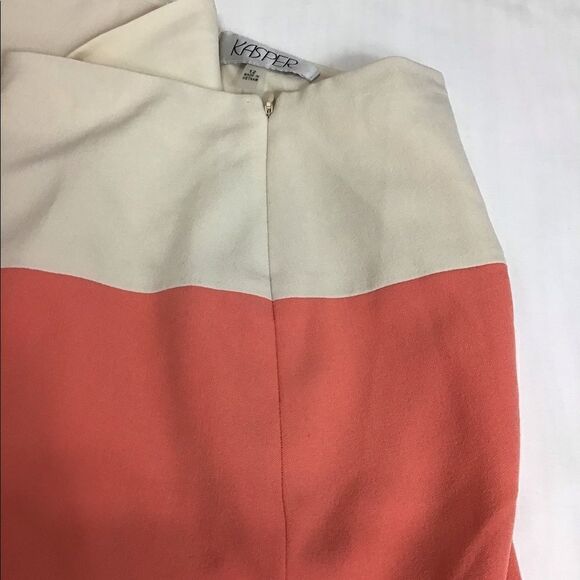 Kasper Color Block A-Line Suiting Knee Skirt Sz 12 - Picture 6 of 9